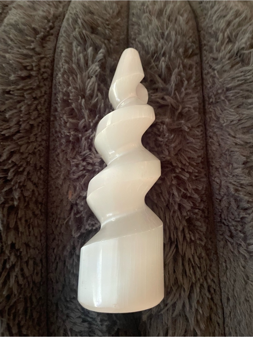 Selenite Crystal Tower " Smooth Polished Spiral Tower 6.5" Reiki Energy Healing - Picture 2 of 4
